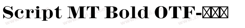 Script MT Bold OTF字体转换